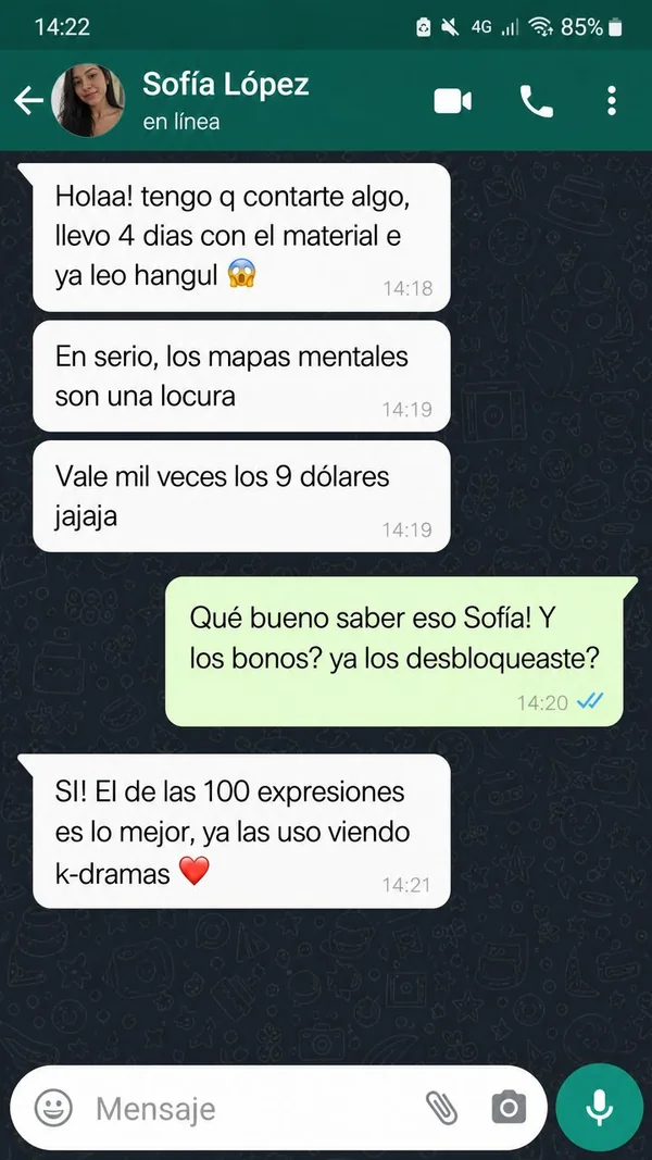 Testimonio por WhatsApp