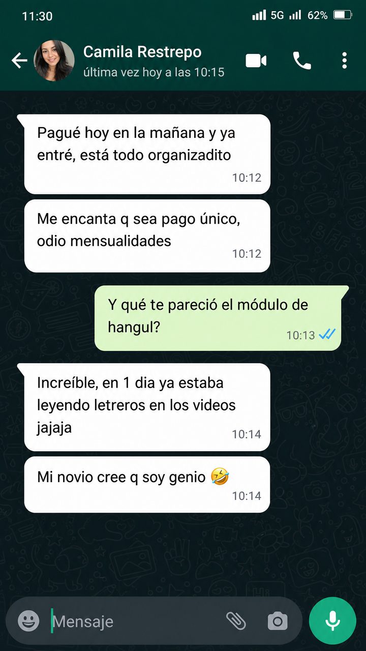 Testimonio por WhatsApp
