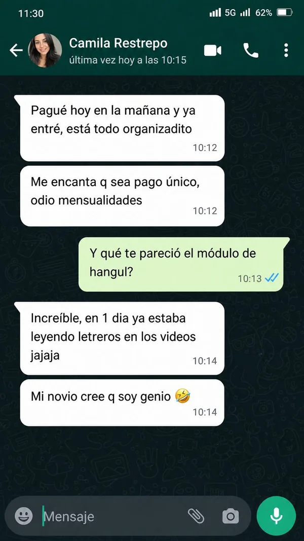 Testimonio por WhatsApp