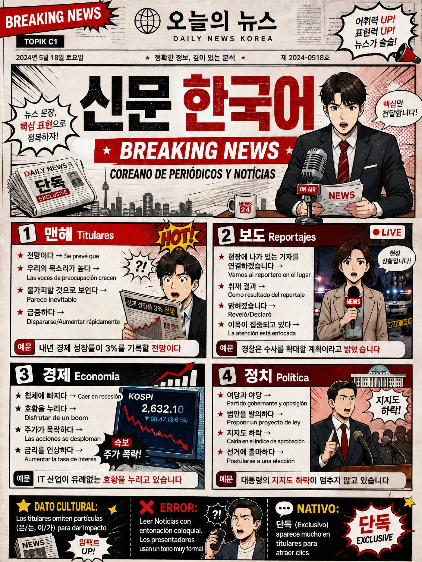 Mapa mental, vocabulario de noticias