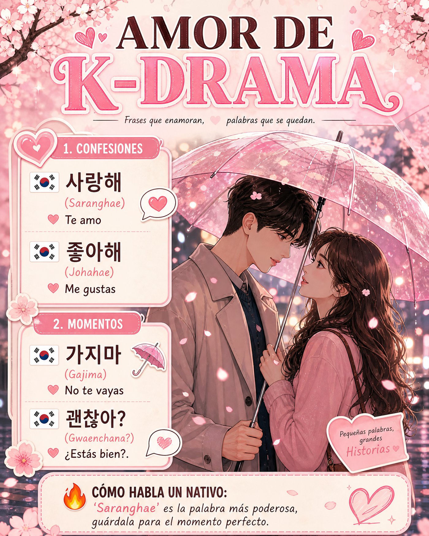 Mapa mental, frases de k-drama